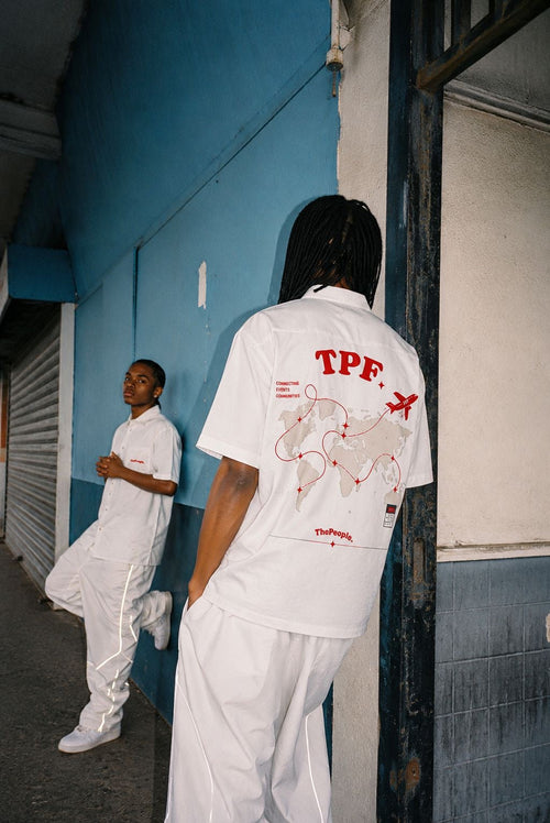 Chemise TPF Blanche à Manches Courtes