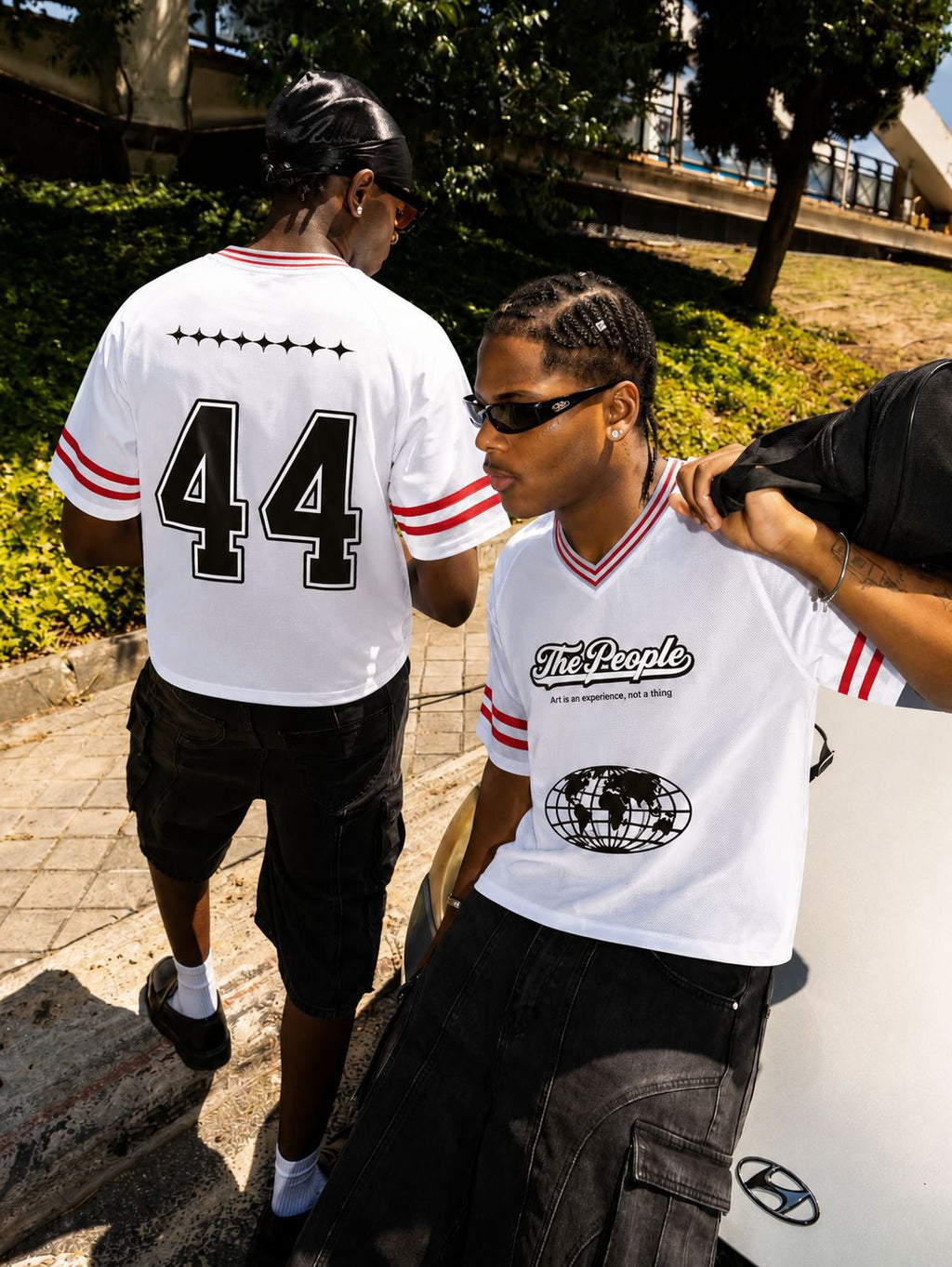 T-Shirt Mesh AFROHYPE à Bandes