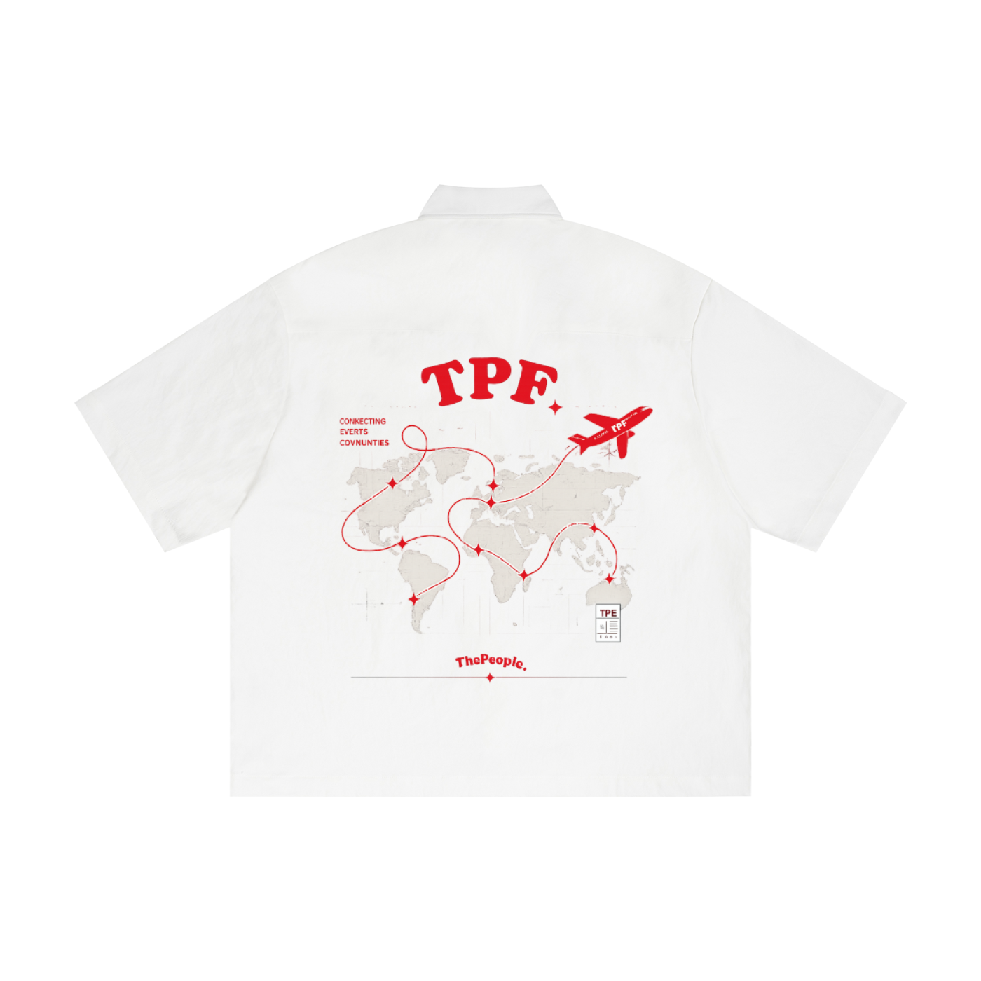 Chemise TPF Blanche à Manches Courtes