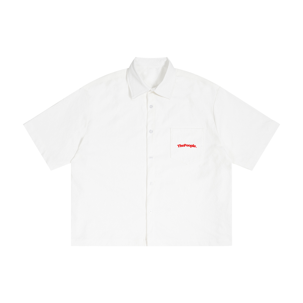 Chemise TPF Blanche à Manches Courtes